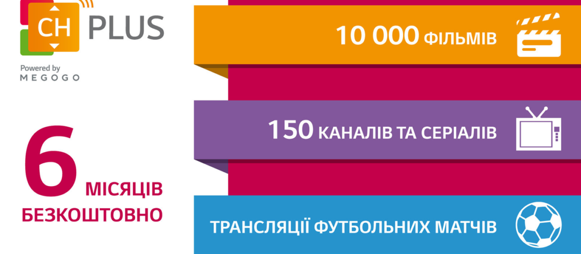 6 міс. безкоштовно - LG Плюс Канали, Oll.TV, Sweet.TV та Support.ua
